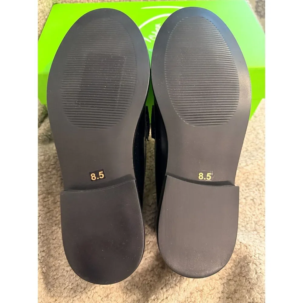 NIB Steve Madden Black & White Madison Penny Loafer size 8.5 - Picture 5 of 11